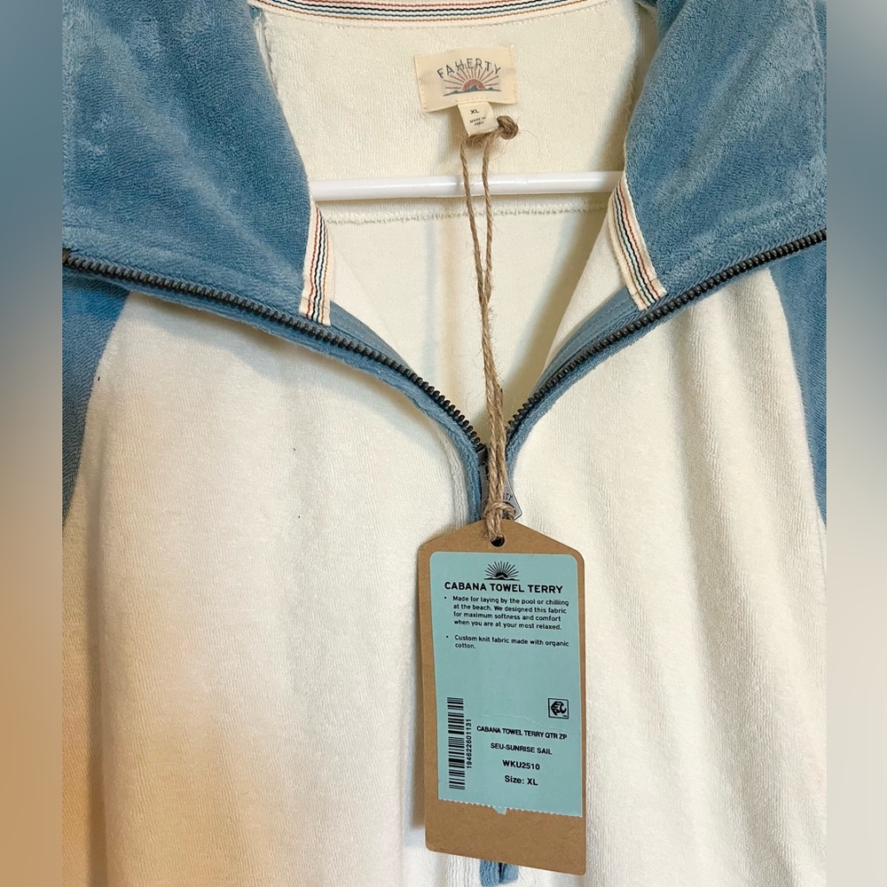 Faherty- Half-Zip Colorblock Pullover Sweater - Picture 2 of 3